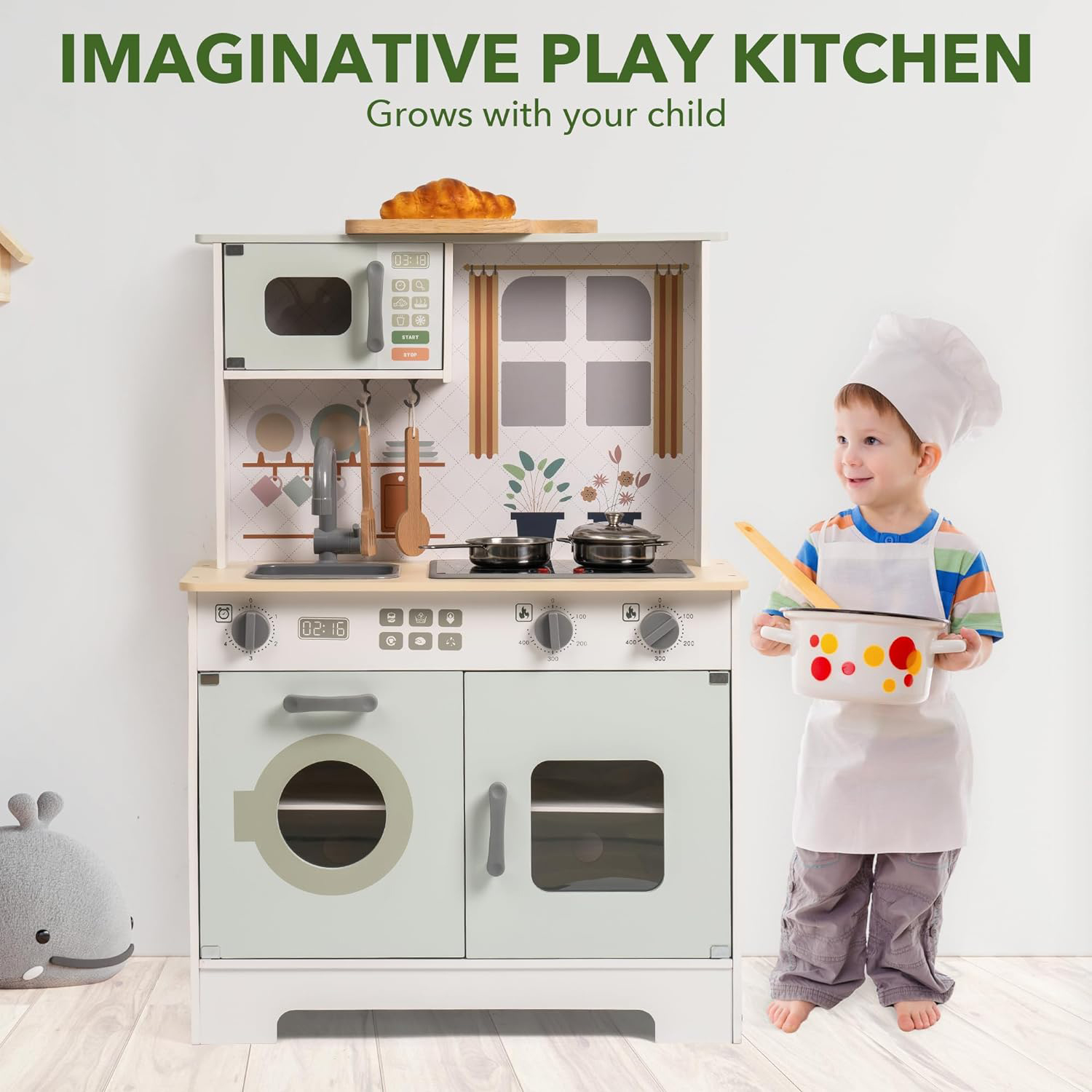 wk004 Play Kitchen Set