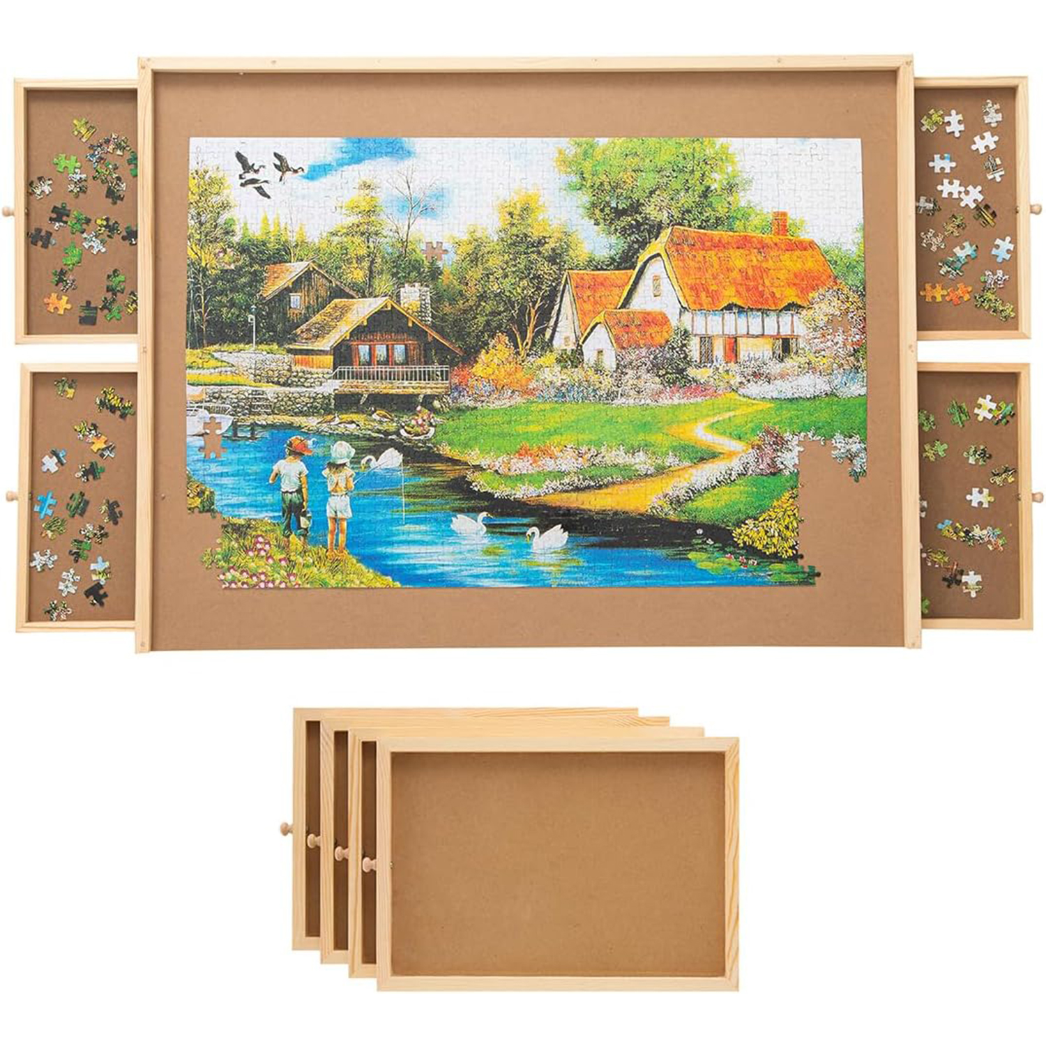 PT001 Wooden Jigsaw Puzzle Board